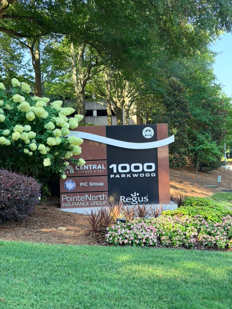 The 1000 Parkwood monument sign today